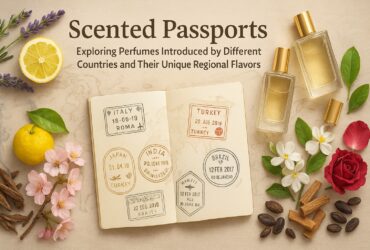 Scented passports showcasing unique perfumes from around the world